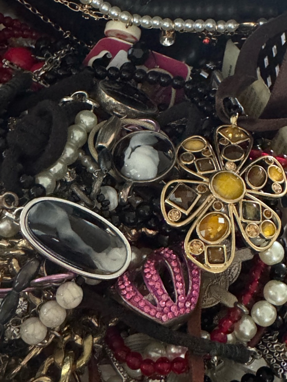 4 lbs Assorted Mix Jewelry Box. Vintage to  Modern. New & Used Jewelry.